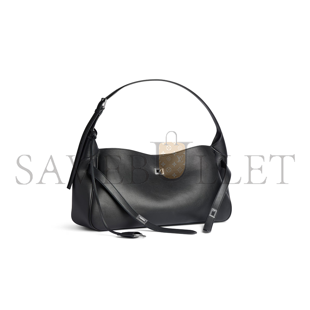 BALENCIAGA WOMEN'S BEL AIR LARGE SHOULDER BAG IN BLACK 8057602ABAW1000 (50*23.8*18cm)